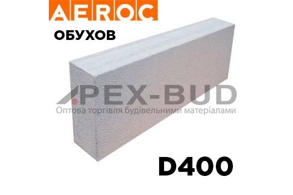 Газобетон Aeroc 100х200х610 D400 Обухів  Перегородковий